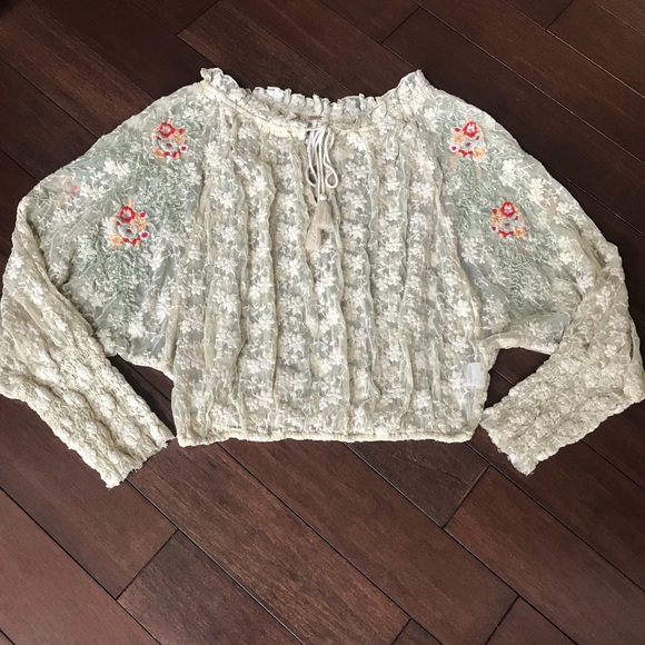 Free people lace blouse - Picture 2 of 5